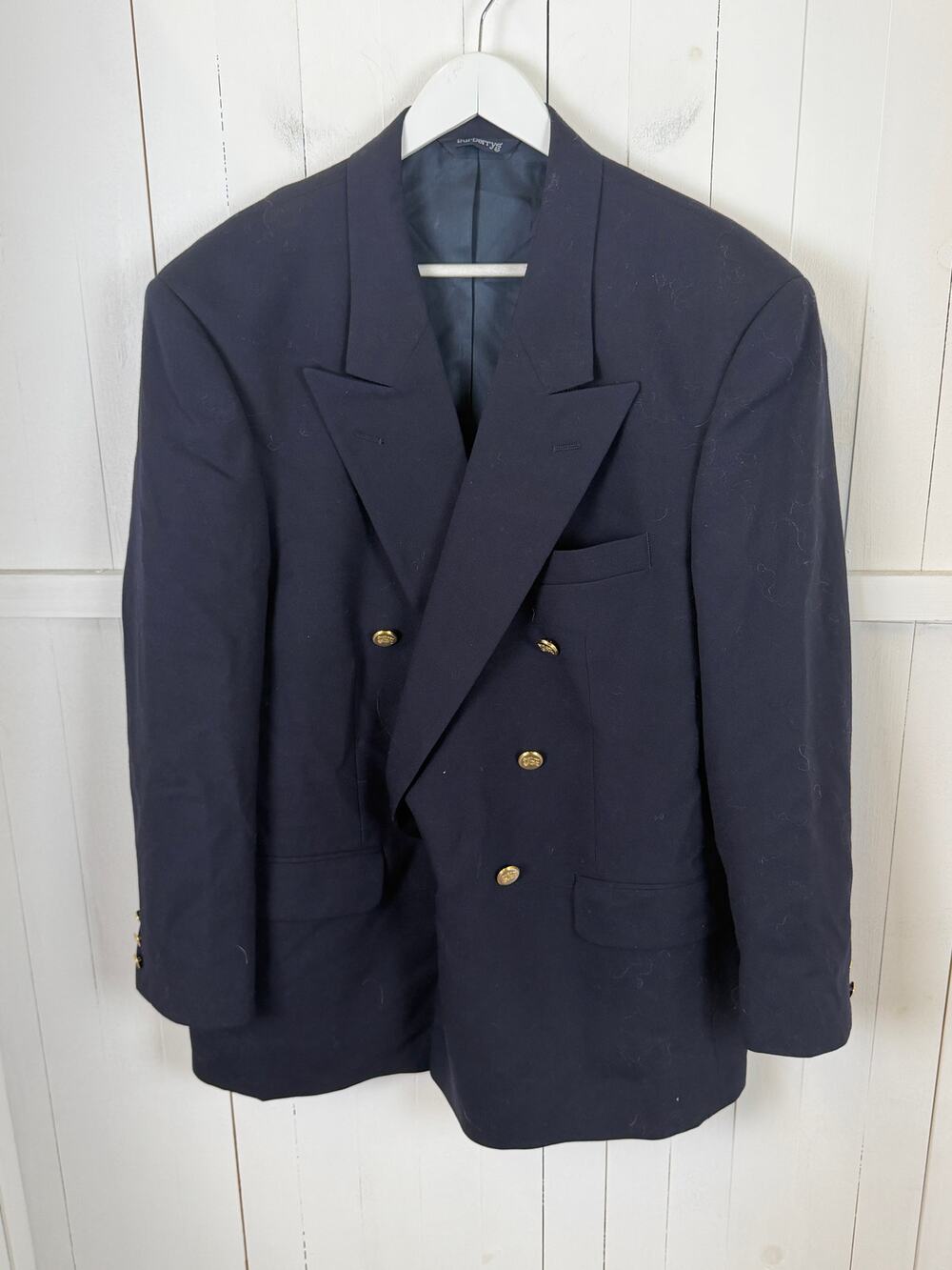 Burberry Blue Wool 3-in-1 Jacket Men’s Size 52